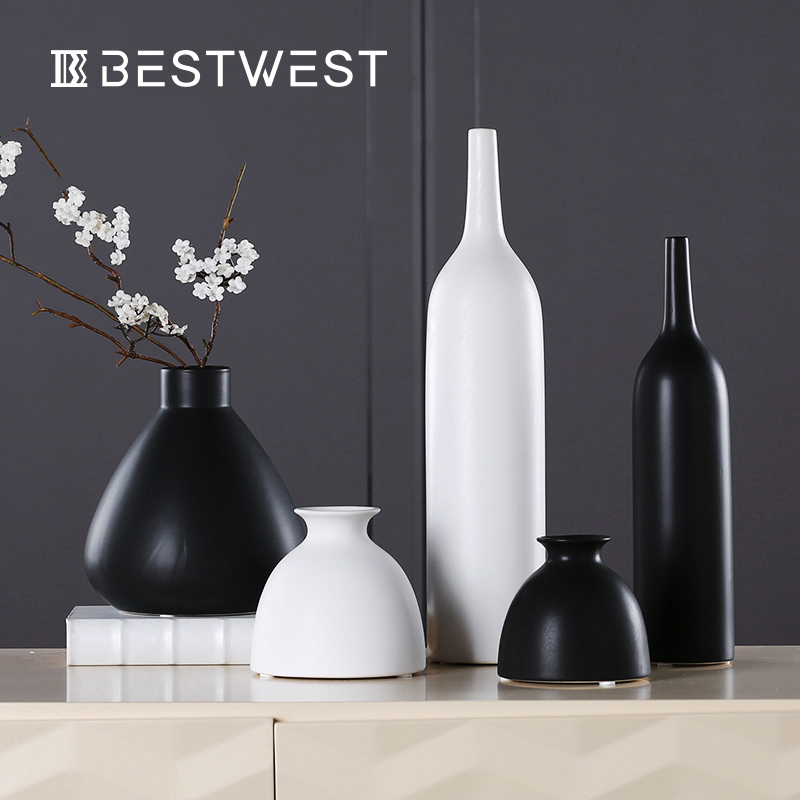 Creative new Chinese style household small expressions using ceramic vase furnishing articles sitting room dried flowers, flower arrangement, household soft adornment ornament