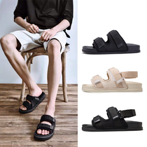 Mens slippers 2021 new summer outdoor leisure beach sandals Dual-use trendy Korean version personality outside wearing cool tug
