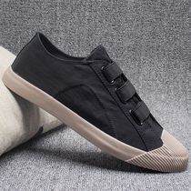 Old Beijing cloth shoes casual 2020 new canvas mens shoes a pedal lazy shoes summer breathable driving soft bottom