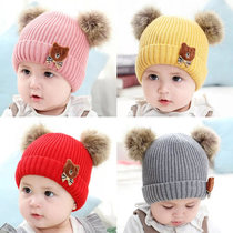 Baby hat autumn and winter cotton 0-3 months baby children 0-1 year old baby hat cute super cute children wool hat winter