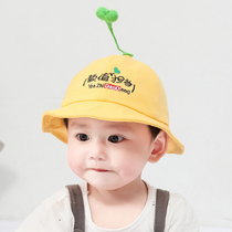 Baby hat spring and autumn thin cotton male and female baby fisherman hat Korean version of childrens basin hat cute super cute summer sunscreen