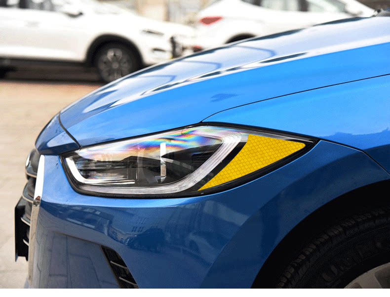 大灯贴美规反光贴改装前杠反光款领动夜间反光车贴纸_双氙车灯改装网
