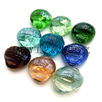 500g glass conch decorative stone multicolored transparent glass stone glass ball stone marbles Pinball