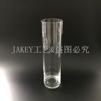 Foreign trade vase cylindrical generation simple transparent European Korean crystal glass vase Interior decoration