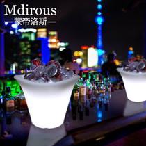 Mondilos LED bar ice bucket Clear bar Champagne bucket KTV club nightclub beer bucket Red wine bucket Plastic ice bucket