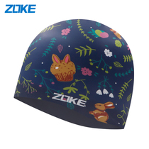 ZOKE Comfort Silicone Swimming Cap Long Hair Waterproof ear Cartoon Fashion Swimming cap Men and women High Bomb Without Swimming Cap