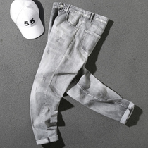 Waterfall Inspiration AA Handsome ash Soot Thin spring Summer Pants Body Light Grey Trends Small Leggings Jeans Jeans