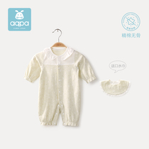 aqpa baby boy ex open khau spring autumn new products men and women conjoined clothes cute newborns long sleeves sweaters