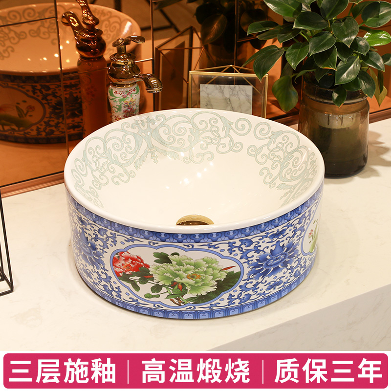 Ceramic art on the stage basin sink straight barrel toilet commode hotel home for wash basin of many design and color