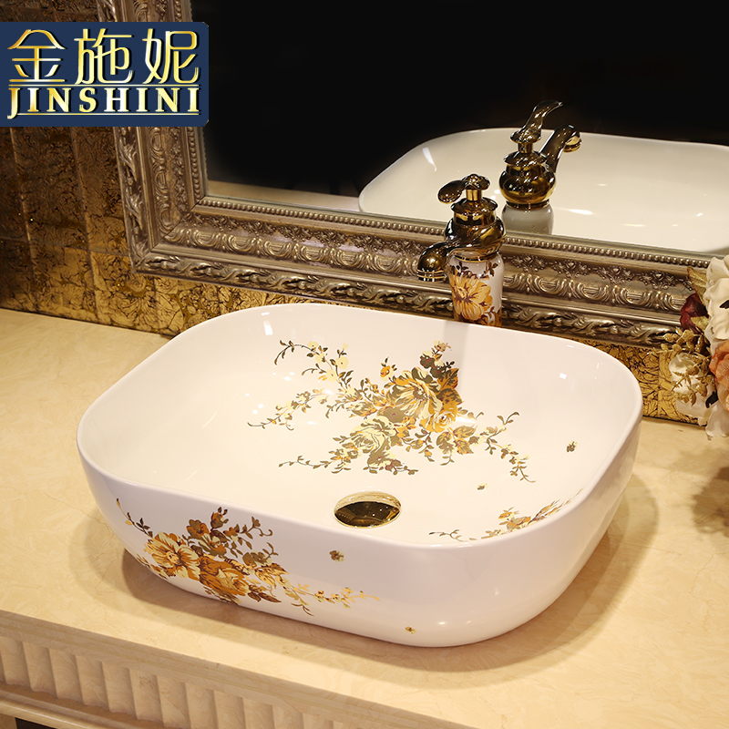 Basin fangyuan form European art ceramics on the Basin that wash a face to wash your hands toilet lavatory sink contracted household