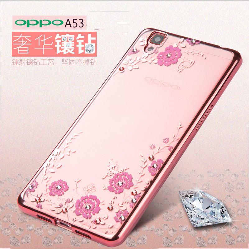 oppoa53手机壳a53t防摔外壳a53m硅胶保护套水钻软壳女款潮指环扣产品展示图1