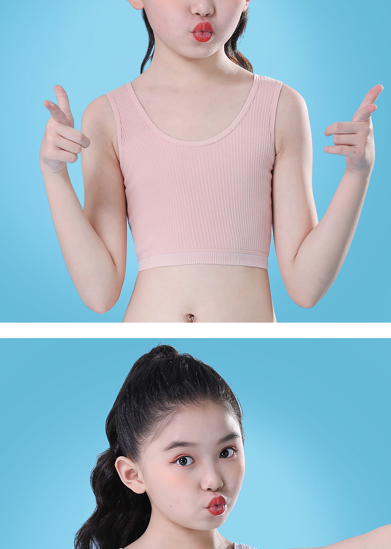 ideamini背心/吊带/打底衫 ideamini女童小背心发育期内衣少女中大童
