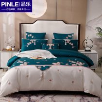 New Chinese style full cotton 60 embroidered pure cotton four sets of embroidery classical celebrity bedding