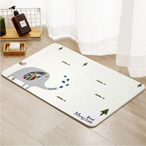 Household bathroom bathroom bathroom foot pad silicon algae mud cushion safe anti-skid bathroom cushion suction water speed dry foot pad