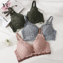 Yiche gathered bra small chest flat chest special no rims not empty cup aa cup thick adjustable underwear womens suit