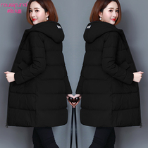 2021 new medium-long cotton coat womens winter Korean version thickened loose short quilted jacket slim jacket down cotton suit