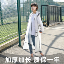 Raincoat long full body rainproof single female summer transparent electric battery car bicycle adult poncho mens