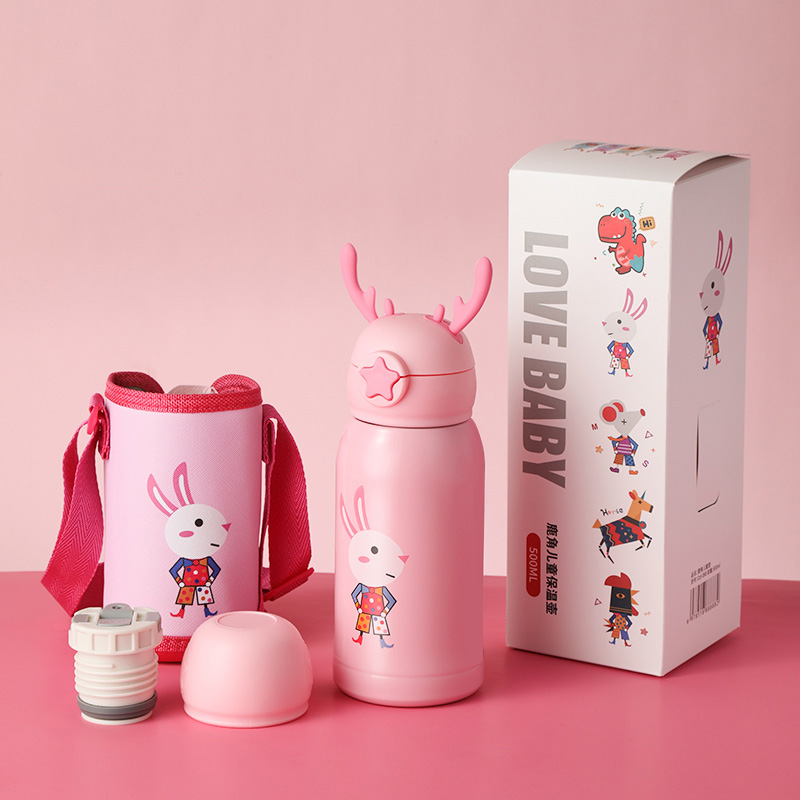 保温杯儿童水杯带吸管小学生幼儿园便携直饮316不锈钢宝宝大容量