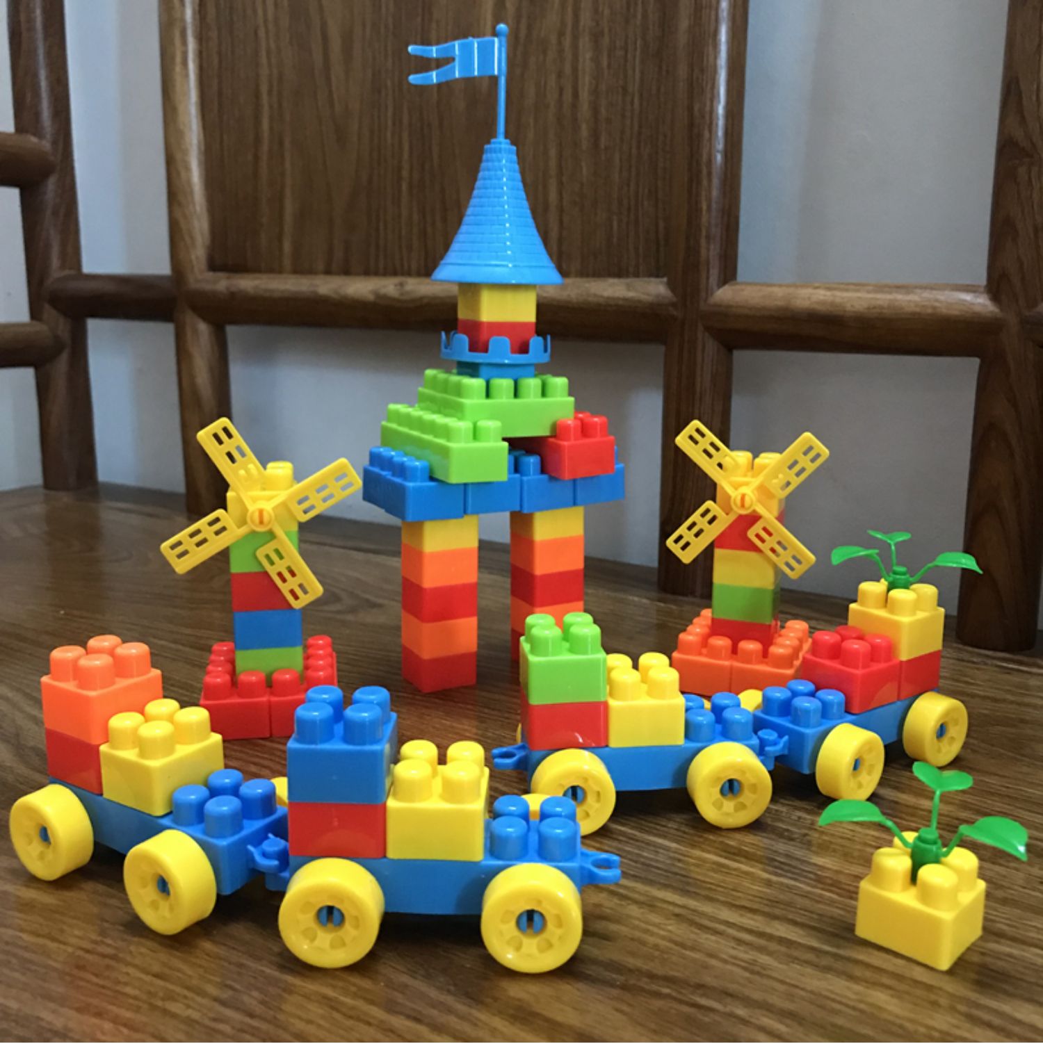 儿童益智大块宝宝积木男女孩大颗粒拼装拼插12周岁婴儿积木玩具