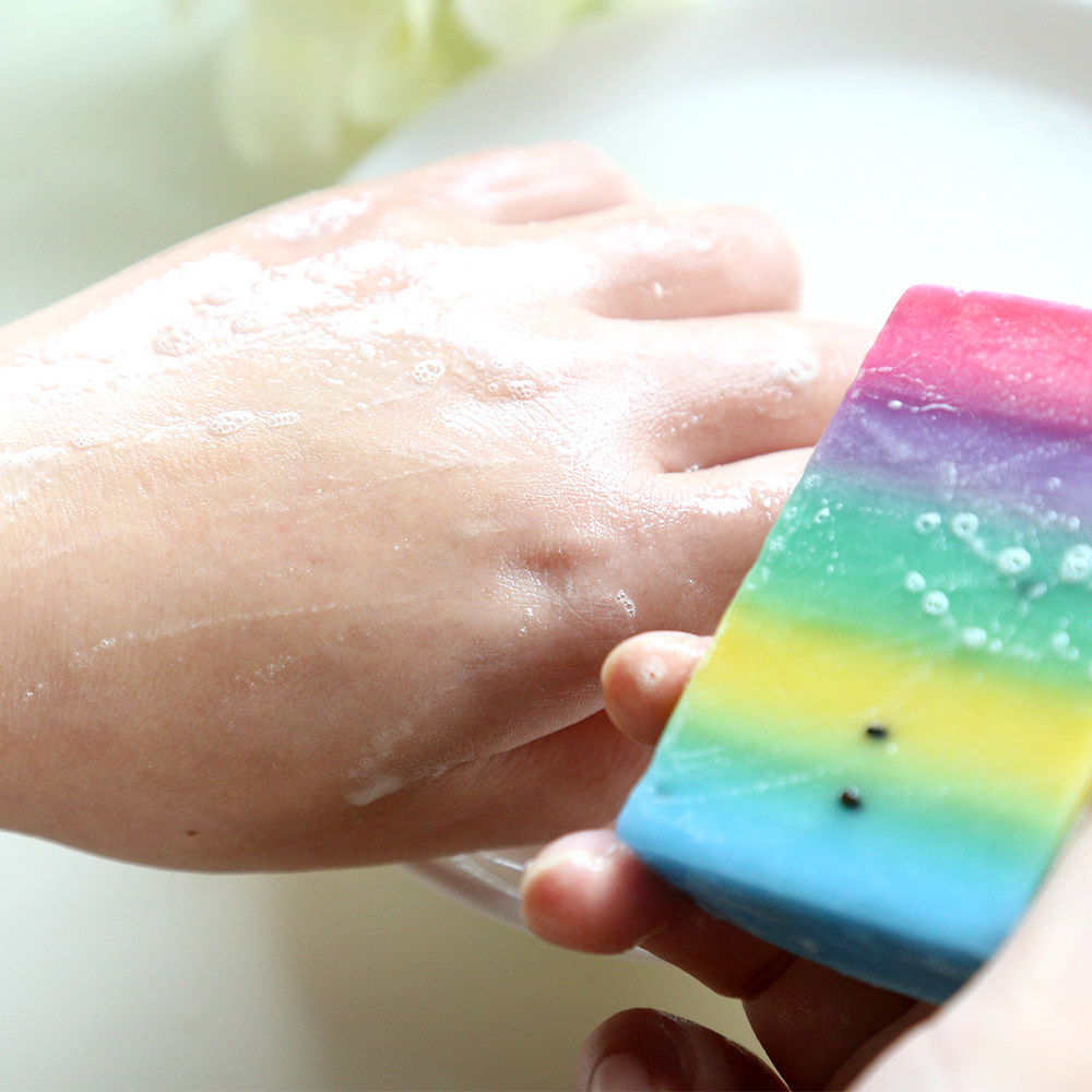 泰国 彩虹皂 精油皂omo white plus soap 水果手工皂_7折现价15元