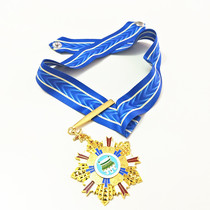 Fourth-class Baoding Medal Commemorative Medal Badge Premium Ribbon Medal Loyal and Brave Medal Juguang Medal Guoguang Medal