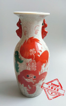 Antique antique porcelain Lion vase Ceramic vase opening piece Tai Lion Shaobao vase Home decoration ornaments