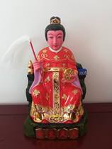 Taoist statues can be customized woodcarving statues of nine days of mysterious female mother holding gossip 30cm