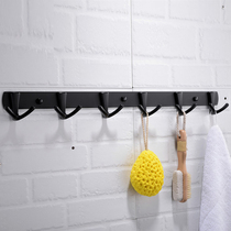 German high-end all-copper door rear toilet black hanging clothes hookup hookup hookup hook bathroom single coat hook free of punch