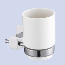 German high-end all-copper single mouthwatering cup shelf toothbrush cup suit with ceramic cup bathroom toilet hardware pin-free