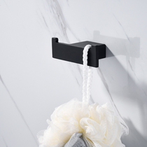 New German black stainless steel clothes hook bathroom adhesive hook toilet hook door rear hook double hook