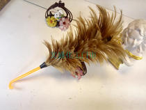Chicken feather sweeping trumpet dust dusting feather brush household car Jade antique cleaning