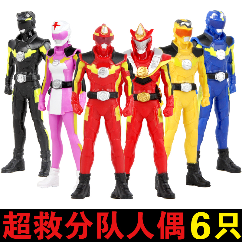 巨神战击队3超救分队红霄卫白护卫黄擎黑爆蓝旋卫超救卫人偶玩偶