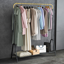 Clothes hanger floor bedroom clothes hat rack balcony clothes rack folding indoor hanging clothes hanger Easy clothes rack shelf