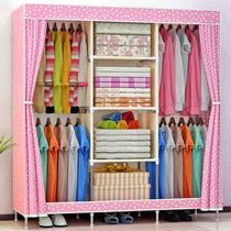 Yast cloth wardrobe with shoe rack dust-proof combination simple wardrobe reinforcement storage simple wardrobe