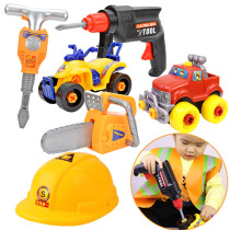 Maintenance tool boy toy simulation electric drill percussion drill electric screwdriver Childrens House tool cap