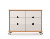 Carinababe Intelligent electric lifting diaper cabinet Mobile phone control storage cabinet Medical casters