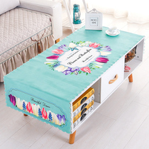 Household coffee table tablecloth Nordic fabric tea table cloth desk ins student suit universal coffee table mat dust cloth