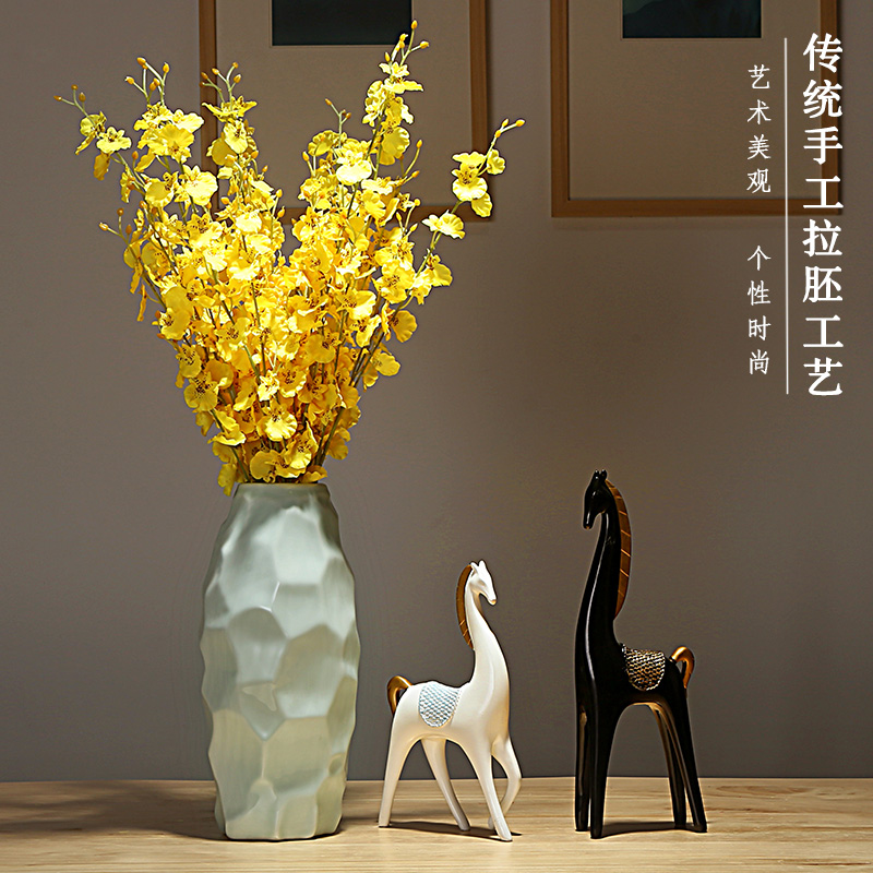 Jingdezhen ceramic vases, new Chinese style is I and contracted sitting room porch decoration furnishing articles creative dry flower arranging flowers