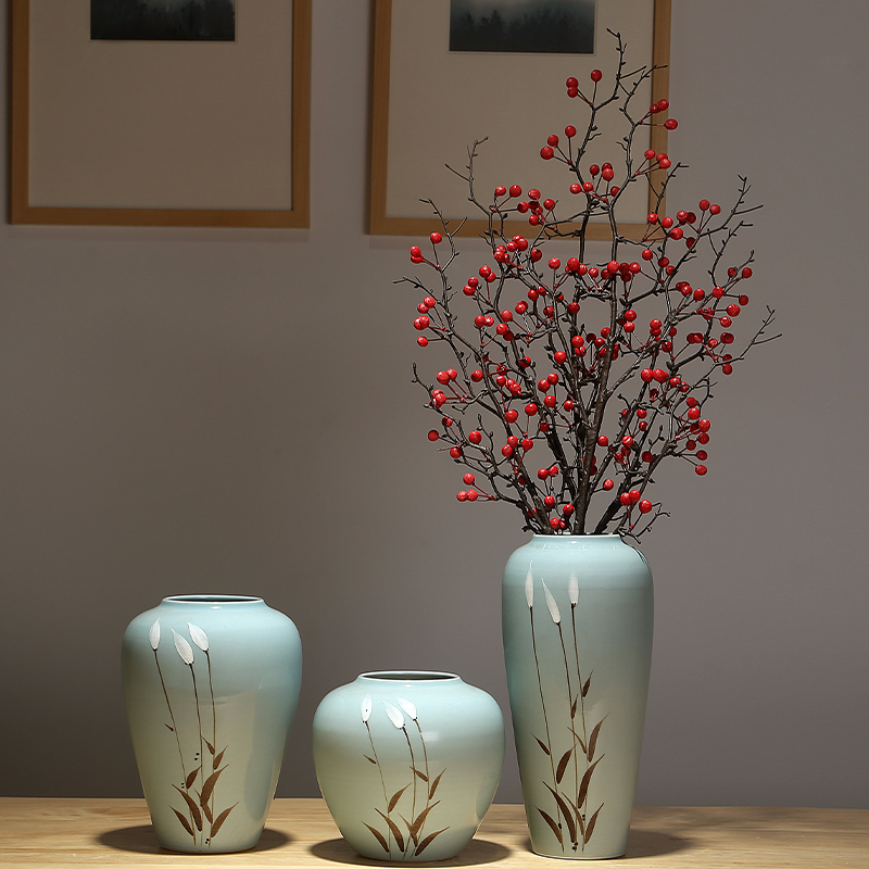 Jingdezhen ceramic furnishing articles dry flower vases, creative household adornment porcelain flower arranging Chinese I and contracted sitting room