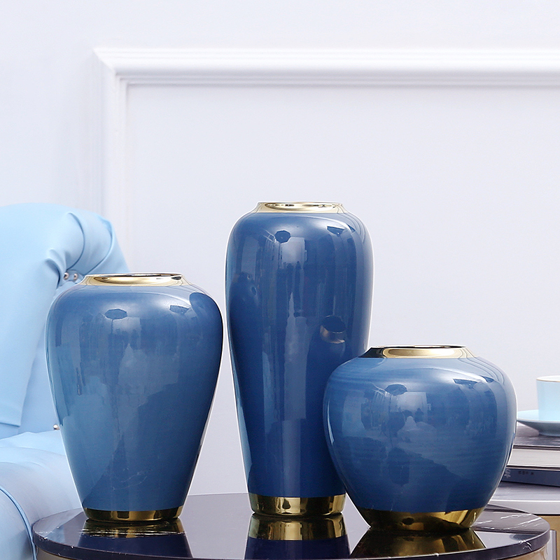 Jingdezhen ceramic vases, modern light key-2 luxury household decorates sitting room porch TV ark, European porcelain flower arranging furnishing articles