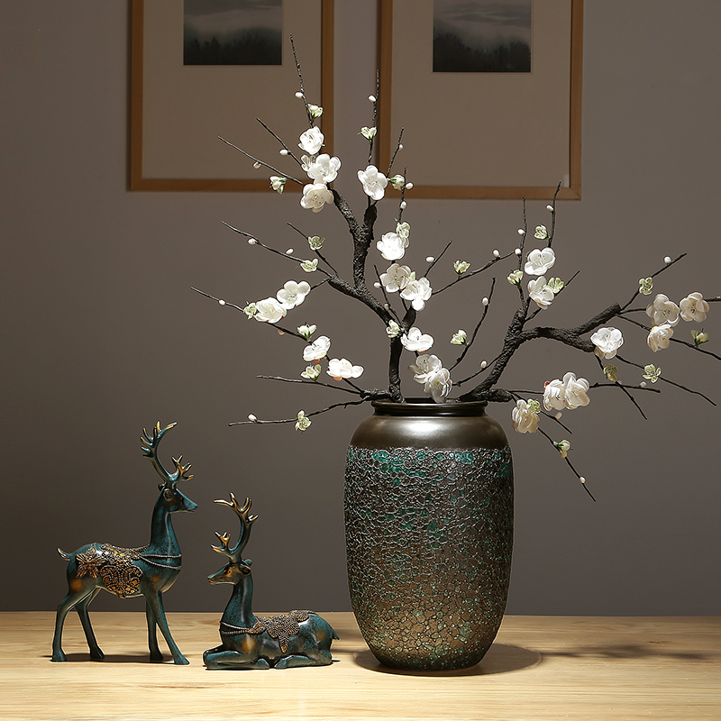 Jingdezhen ceramic vases, dried flower adornment furnishing articles sitting room simulation flower decoration decoration ware porcelain flower arranging
