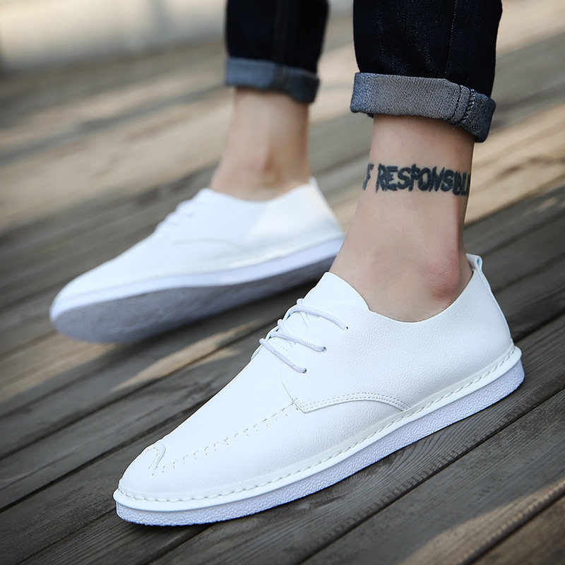 夏季新款鞋子男韩版潮鞋透气豆豆皮鞋英伦休闲鞋百搭青年潮鞋秋季