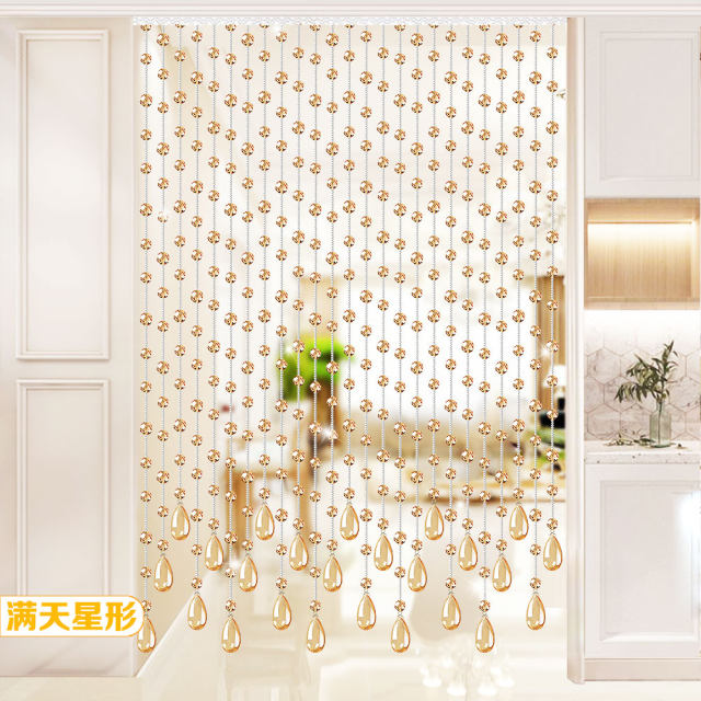 Crystal bead curtain partition room living room Feng Shui door curtain ເຮືອນ​ຄົວ​ເຂົ້າ​ຫ້ອງ​ນ​້​ໍາ​ຫ້ອງ​ນ​້​ໍາ​ດີ​ໃຈ​ຫລາຍ​ບໍ່​ມີ​ການ​ຕັນ curtain ເຮືອນ