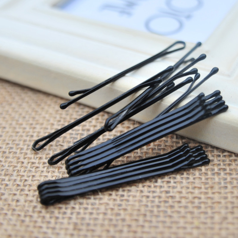 如依韩国盘发影楼发饰发卡子发夹边夹头饰品工具u型夹黑色一字夹