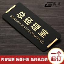 Three-dimensional character door custom acrylic room card office sign general manager creative sign company Department personality sign custom School House sign hotel sign