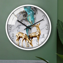 Nordic Net red deer head wall clock home living room bedroom quartz clock modern fashion wall clock simple clock