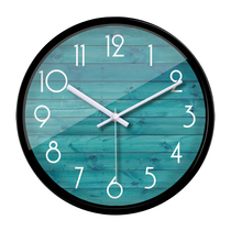 HICAT creative wood grain artist with silent bedroom living room hanging clock metal Nordic light luxury quartz clock