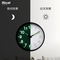 Luminous Wall Clock Bedroom Mute Creative Light Luxury Personality Living Room Modern Fashion Quartz Clock Home Round Time Clock