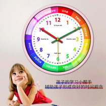Childrens early education learning wall clock hipster bedroom living room table teacher kindergarten learning table quartz clock