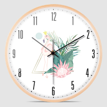 HICAT modern simple Japanese mute wall clock personality Nordic silent quartz clock living room bedroom home clock